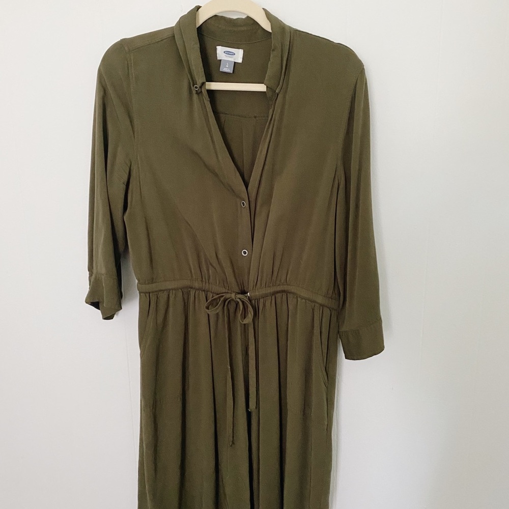 Old Navy Green Shirt Dress